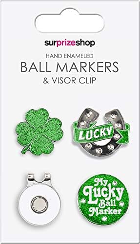 Surprizeshop Lucky Horseshoe Good Luck Hat Clip and 3 Golf Ball Markers.