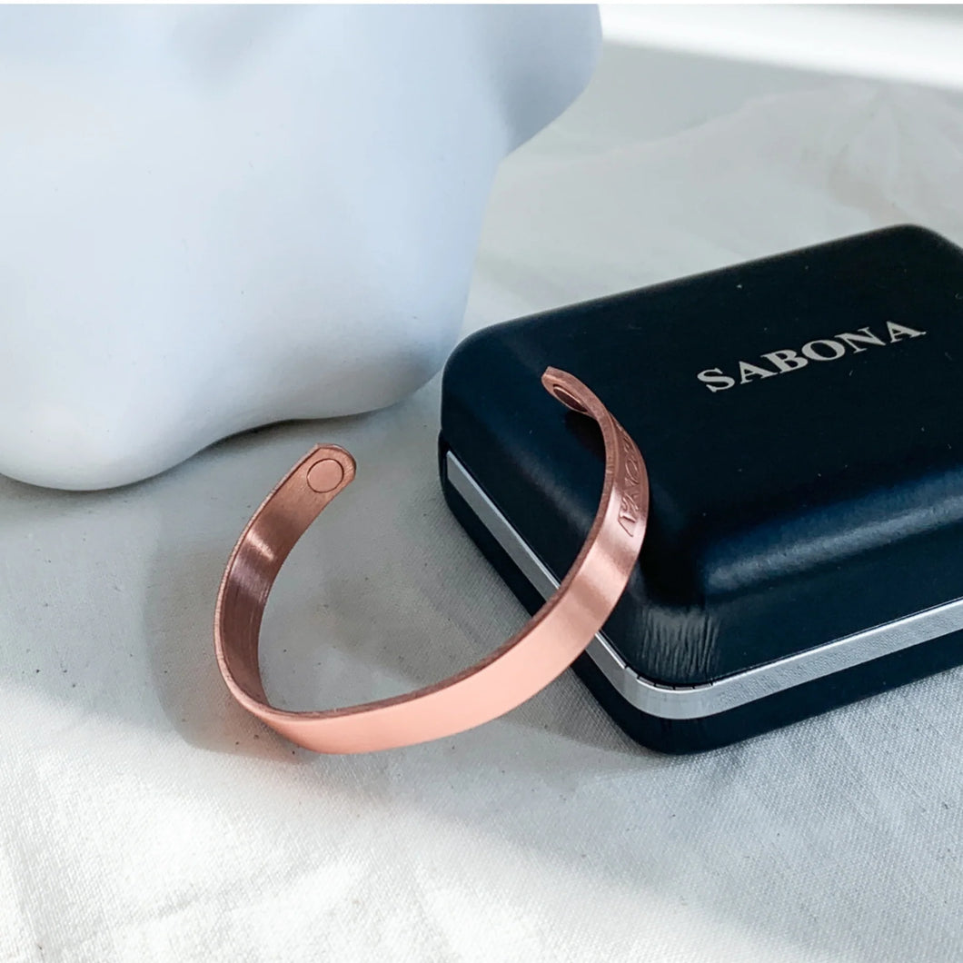 Sabona of London. Brushed Copper Original Magnetic Bracelet. Size Large.