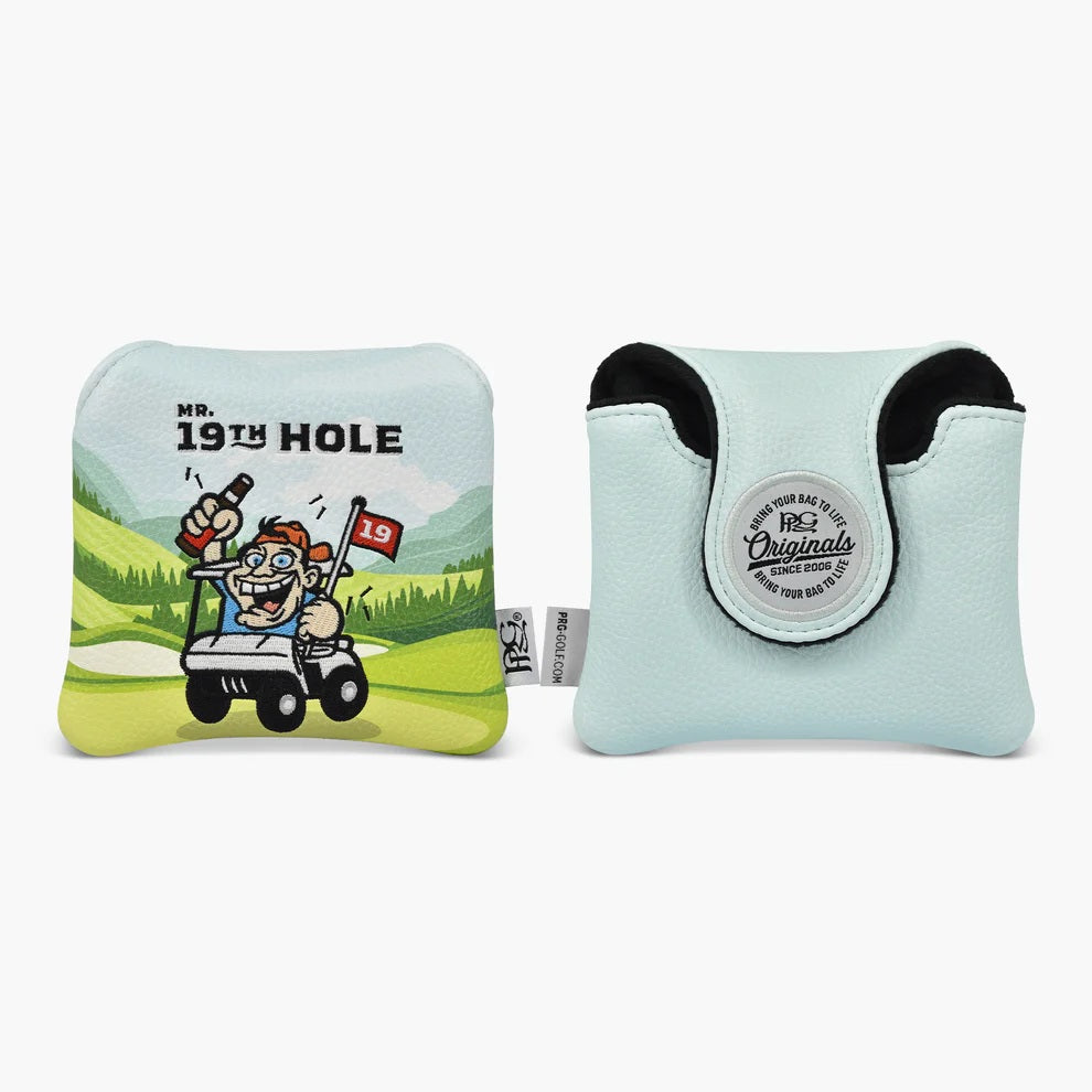 New 2025 PRG Originals Mr 19th Hole Design Golf Spider Mallet Putter Headcover.