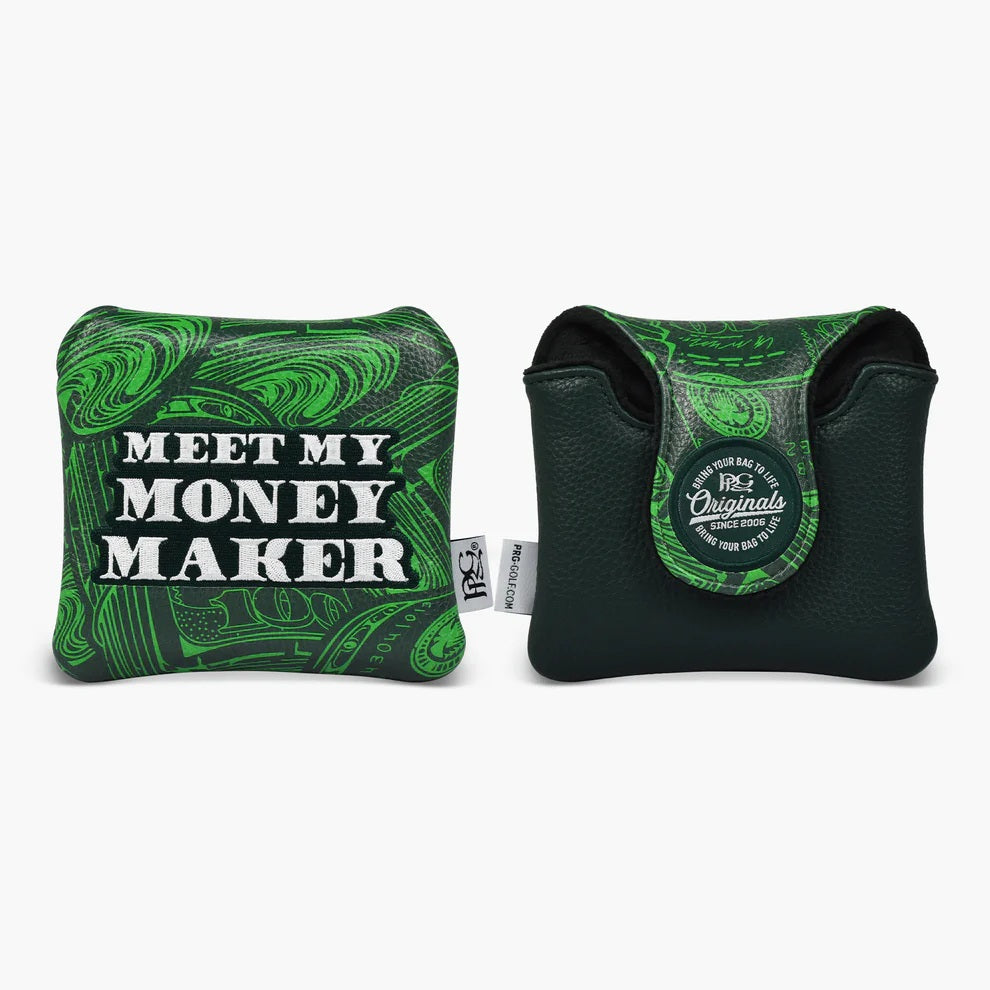 New 2025 PRG Originals Meet My Money Maker Design Golf Spider Mallet Putter Headcover.
