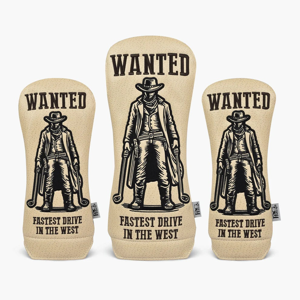 New 2025 PRG Originals Most Wanted Design Golf Headcovers. Set of 3. Driver, Fairway and Rescue.