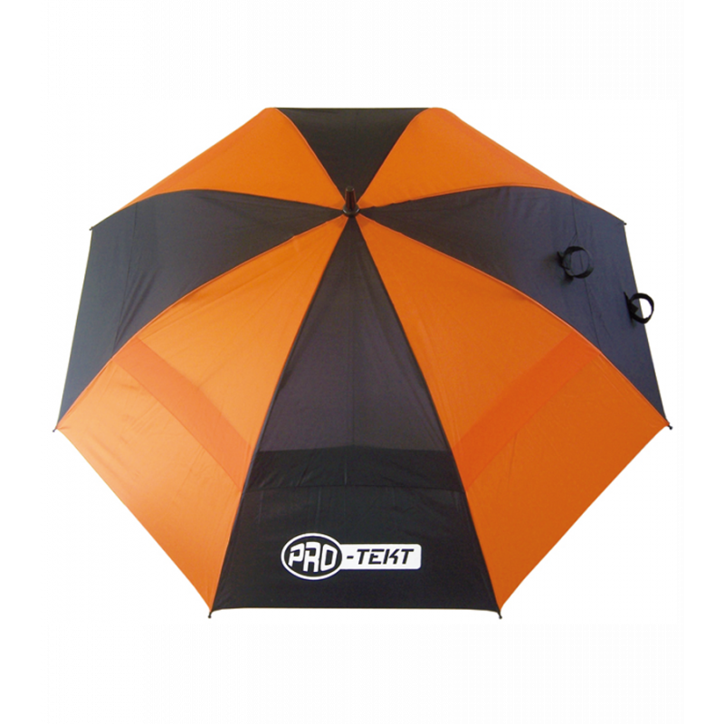 Pro Tekt Double Canopy Golf Umbrella. Black / Orange.