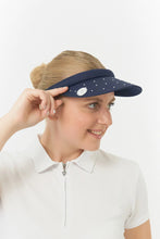 Load image into Gallery viewer, NEW 2026 Surprizeshop Ladies Crystal Clip Golf Sun Visor - Pink, Navy, White or Black.
