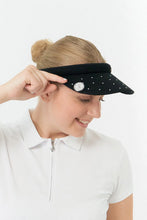 Load image into Gallery viewer, NEW 2026 Surprizeshop Ladies Crystal Clip Golf Sun Visor - Pink, Navy, White or Black.
