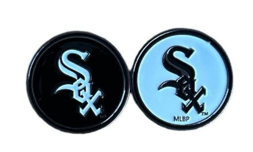 MLB Official Team Crested Golf Ball Marker. Double Sided. Chicago White Sox.