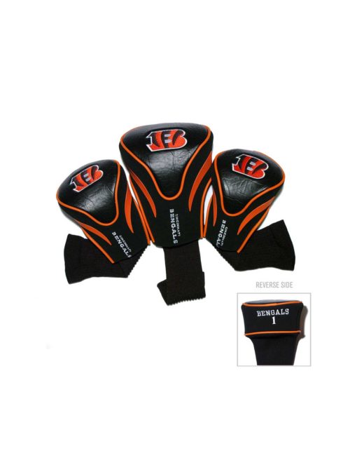 NFL Official Set of 3 Contour Golf Driver, 3 and X Headcovers. Cincinnati Bengals.