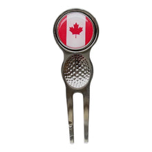 Load image into Gallery viewer, Canada Crested Golf Accessories. Ball Marker, Hat Clip, Divot Tool or Scorecard Holder.
