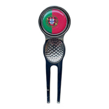 Load image into Gallery viewer, Portugal Crested Golf Accessories. Ball Marker, Hat Clip, Divot Tool or Scorecard Holder.
