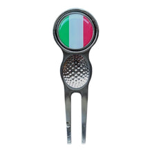 Load image into Gallery viewer, Italy Crested Golf Accessories. Ball Marker, Hat Clip, Divot Tool or Scorecard Holder.
