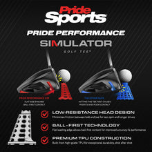 Load image into Gallery viewer, Pride Sports Performance Simulator Golf Tees. 7 Tees, 24 to 42 mm.
