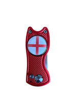 Load image into Gallery viewer, England Crested Switchblade Design Golf Divot Tool With Detachable Golf Ball Marker
