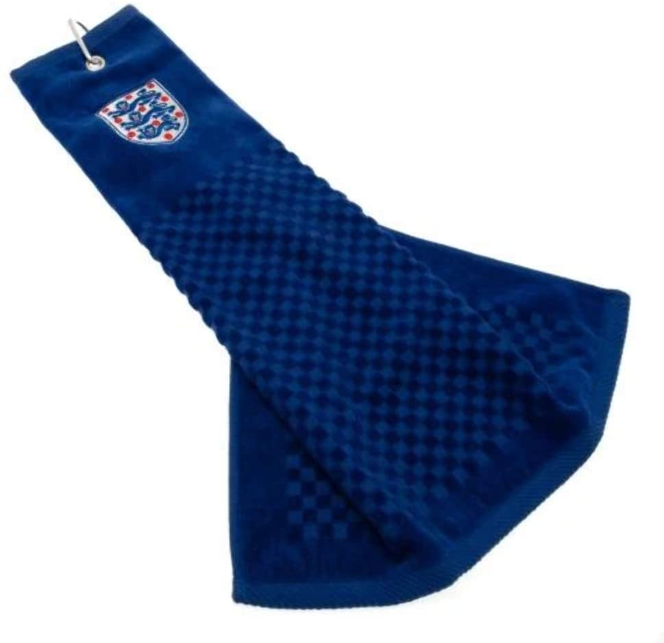 England FA Tri Fold Golf Towel. Blue.