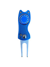 Load image into Gallery viewer, Europe or USA Switchblade Design Golf Divot Tool With Detachable Golf Ball Marker
