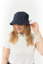 Load image into Gallery viewer, Surprizeshop Ladies Fleece Lined Waterproof Bucket Rain Hat. Pink, Navy or Black.
