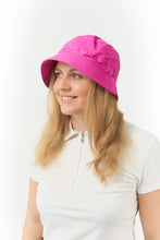 Load image into Gallery viewer, Surprizeshop Ladies Fleece Lined Waterproof Bucket Rain Hat. Pink, Navy or Black.
