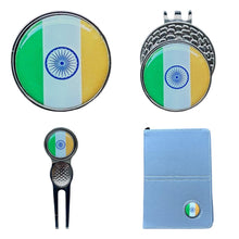 Load image into Gallery viewer, India Crested Golf Accessories. Ball Marker, Hat Clip, Divot Tool or Scorecard Holder.
