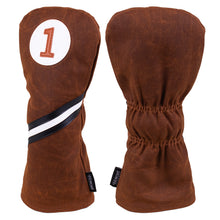 Load image into Gallery viewer, Pride Sports Honors Collection Traditional Canvas Golf Driver Headcover. Brown.
