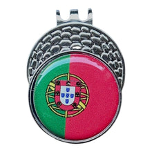 Load image into Gallery viewer, Portugal Crested Golf Accessories. Ball Marker, Hat Clip, Divot Tool or Scorecard Holder.
