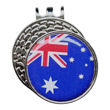 Load image into Gallery viewer, Australia Crested Golf Accessories. Ball Marker, Hat Clip, Divot Tool or Scorecard Holder.
