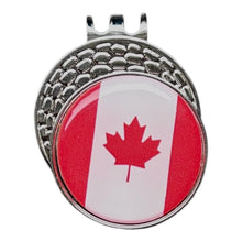 Load image into Gallery viewer, Canada Crested Golf Accessories. Ball Marker, Hat Clip, Divot Tool or Scorecard Holder.
