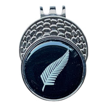 Load image into Gallery viewer, New Zealand Crested Golf Accessories. Ball Marker, Hat Clip, Divot Tool or Scorecard Holder.
