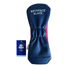 Load image into Gallery viewer, 2025 Ryder Cup Bethpage Black Match Logo Hybrid or Rescue Wood Golf Headcover. Red.

