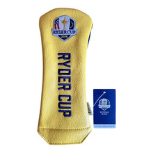 Load image into Gallery viewer, 2025 Ryder Cup Bethpage Black Match Logo Hybrid or Rescue Wood Golf Headcover. Yellow.
