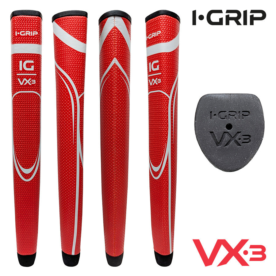 iGrip VX3 Large Golf Putter Grip. Red.