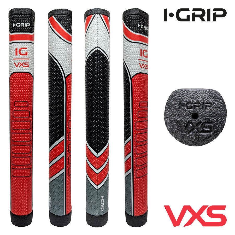 iGrip VXS Oversized Straight Golf Putter Grip. Red.