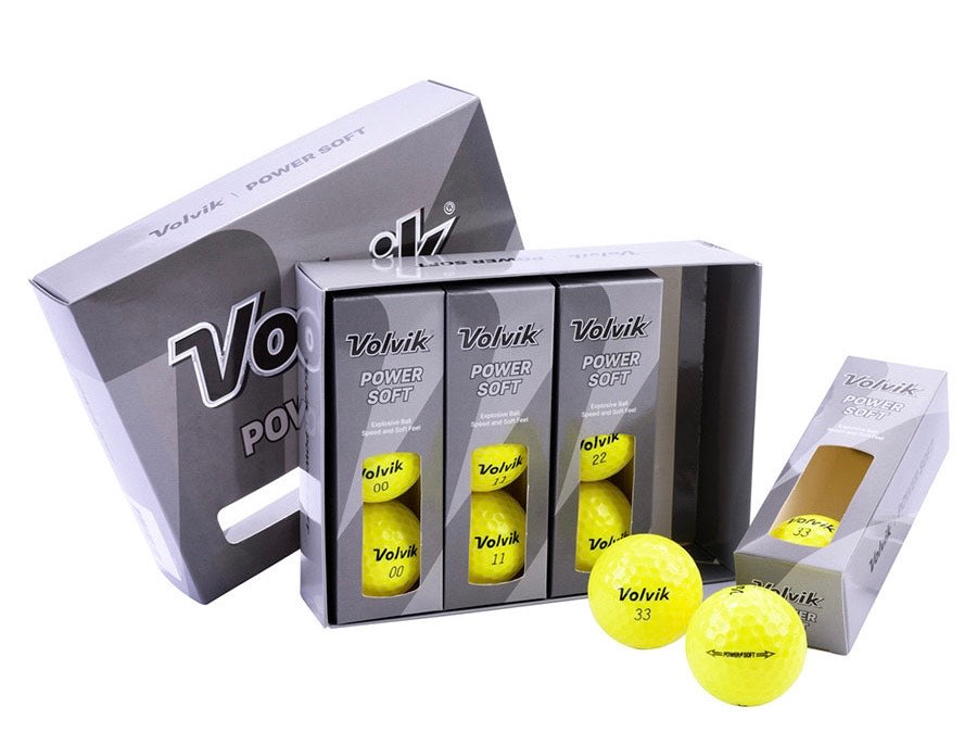 NEW 2025 Volvik Power Soft Golf Balls. Yellow.