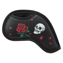 Load image into Gallery viewer, LunaLinks Skull and Rose Iron Golf Headcovers (Set of 9).
