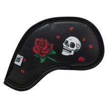 Load image into Gallery viewer, LunaLinks Skull and Rose Iron Golf Headcovers (Set of 9).

