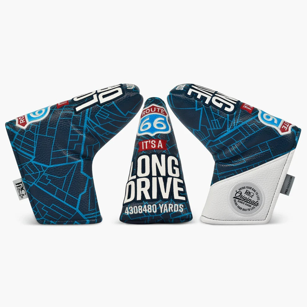 New 2025 PRG Originals Route 66 Long Drive Design Golf Blade Style Putter Headcover.