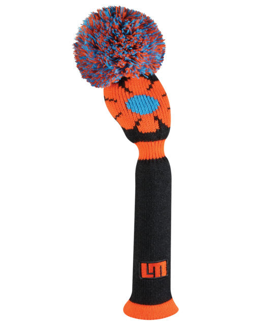 LOUDMOUTH GOLF MAGIC BUS POMPOM RESCUE OR HYBRID WOOD HEADCOVER.