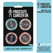 Load image into Gallery viewer, Large Golf Ball Marker Set - Supports Prostate Cancer UK
