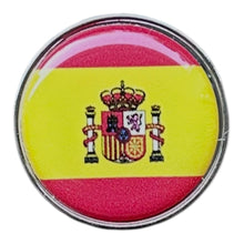 Load image into Gallery viewer, Spain Crested Golf Accessories. Ball Marker, Hat Clip, Divot Tool or Scorecard Holder.
