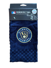 Load image into Gallery viewer, MLB Major League Baseball Official Golf Tri-Fold Towel. Milwaukee Brewers.
