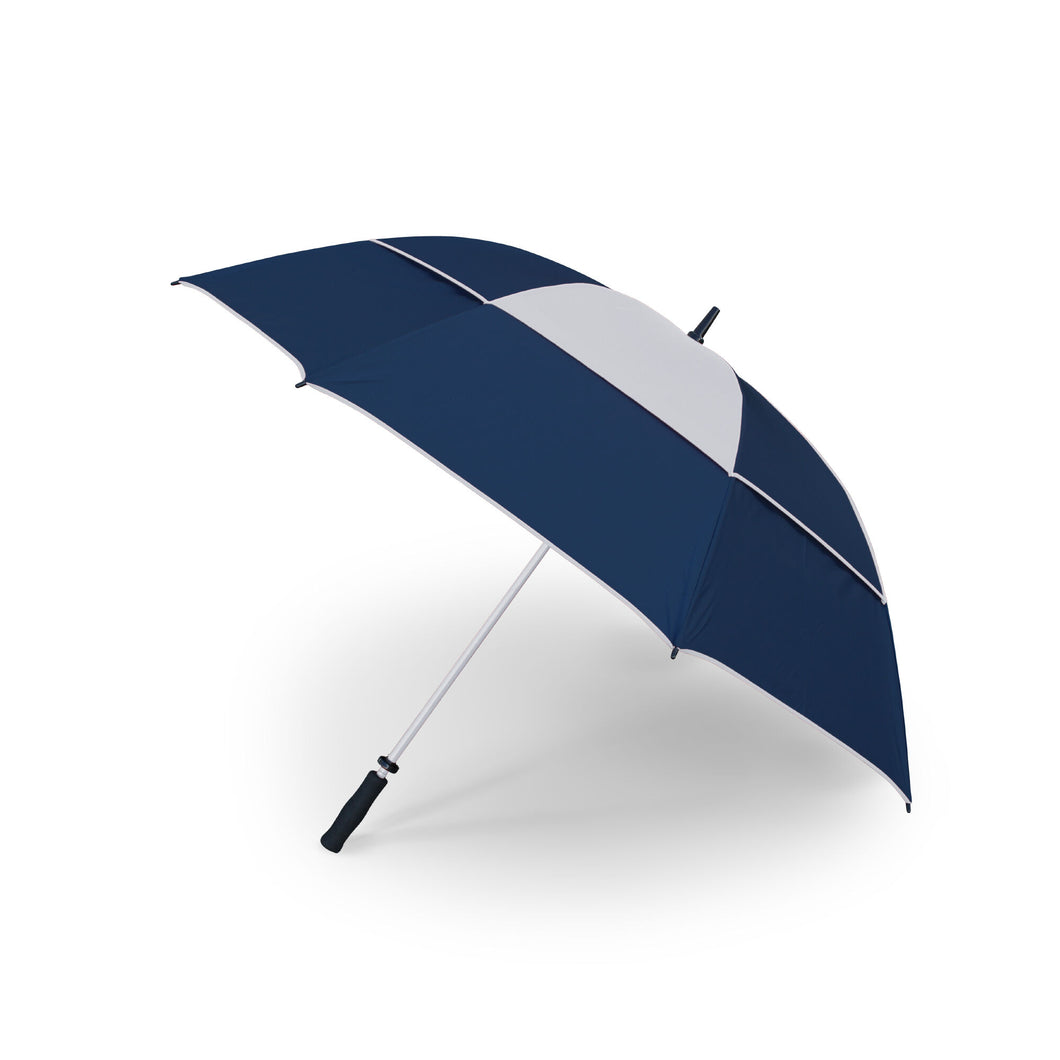 Masters Level 4 Golf Nimbus Contrast Twin Canopy Umbrella. Navy / White Harlequin.