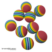 Load image into Gallery viewer, The Golfers Club Striped Practice Golf Balls (Rainbow) x 9
