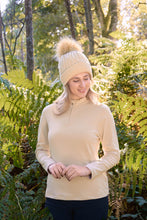 Load image into Gallery viewer, Pure Golf Ladies Greta Waterproof Golf Bobble Hat. Limestone.
