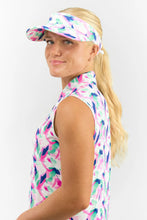 Load image into Gallery viewer, Pure Golf Ladies Arielle Telephone Wire Visor - Portrait of Paradise.
