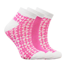 Load image into Gallery viewer, 2026 Surprizeshop 3 Pairs of Ladies Printed Golf Trainer Socks 3 Pack - Pink Viola, Navy Viola or Watercolour Petal.
