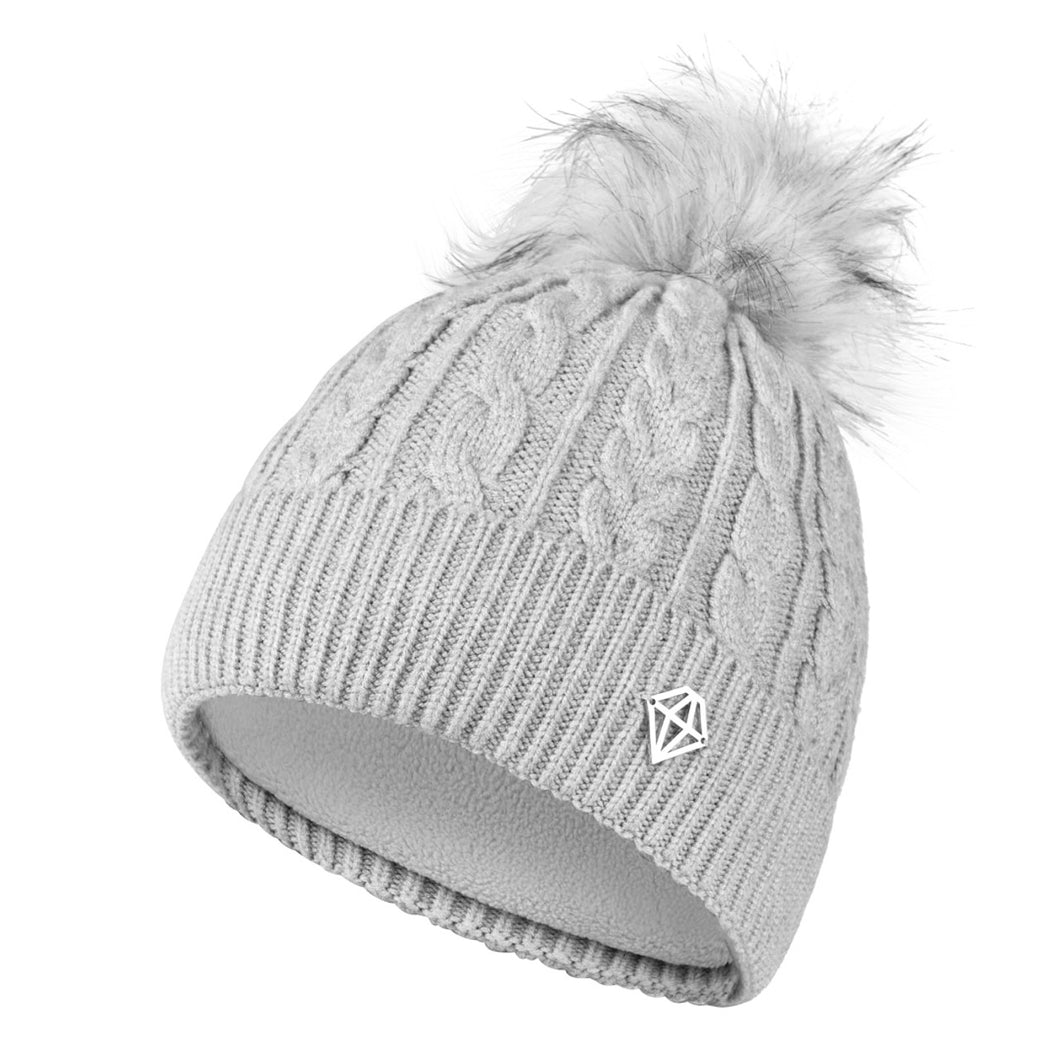 Pure Golf Ladies Suzie Waterproof Golf Bobble Hat. Grey