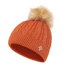 Load image into Gallery viewer, Pure Golf Ladies Suzie Waterproof Golf Bobble Hat. Orange.
