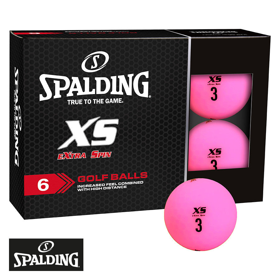 Spalding XS Golf Balls. Pack of 6. Pink.