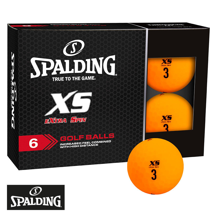 Spalding XS Golf Balls. Pack of 6. Orange.