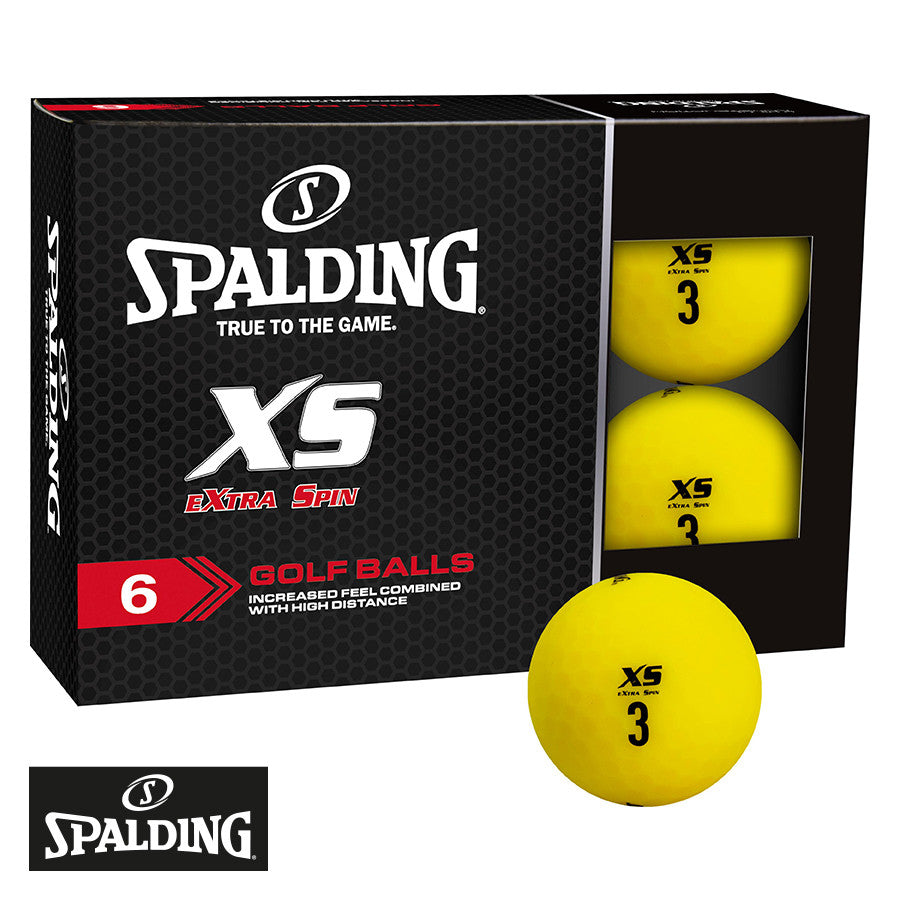 Spalding XS Golf Balls. Pack of 6. Yellow.