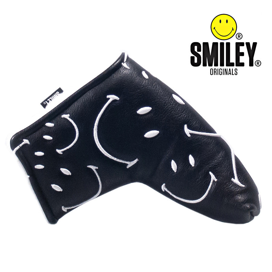 Smiley Original Blade Style Putter Cover. Black.