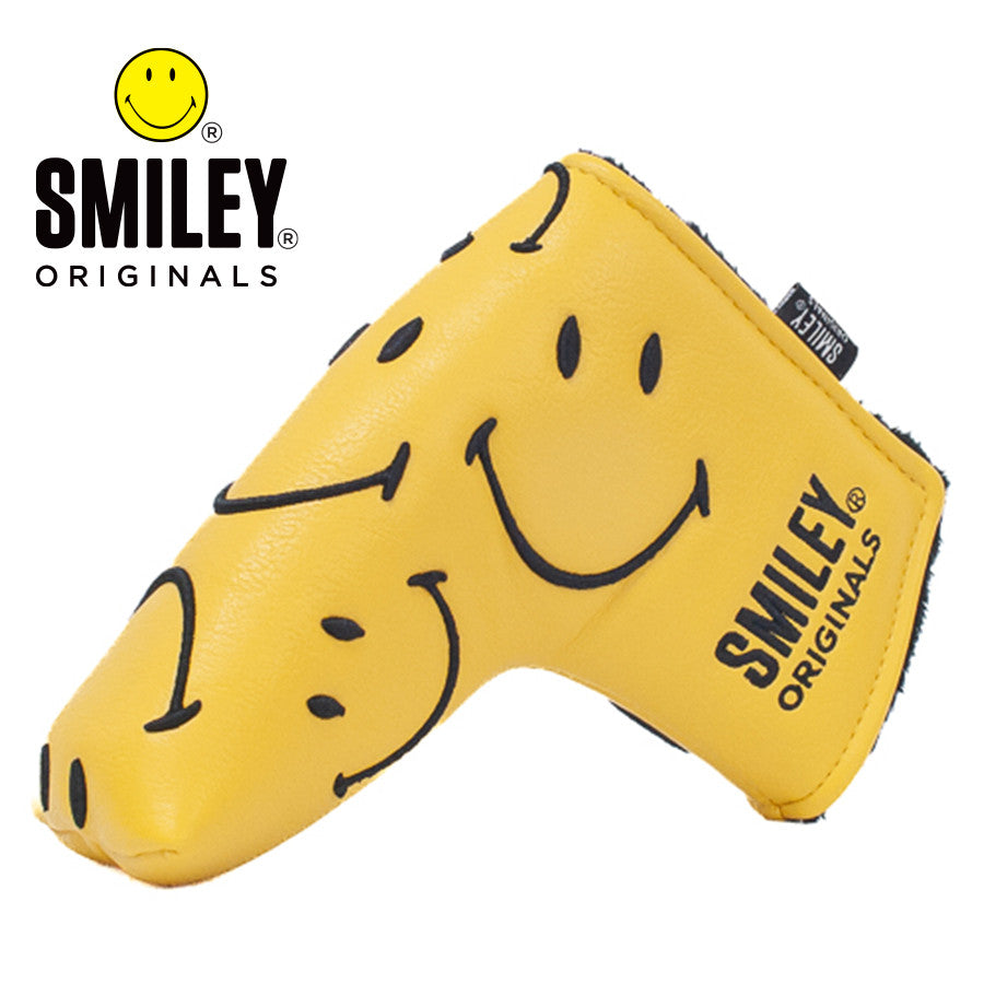 Smiley Original Classic Blade Style Putter Cover. Yellow / Black.