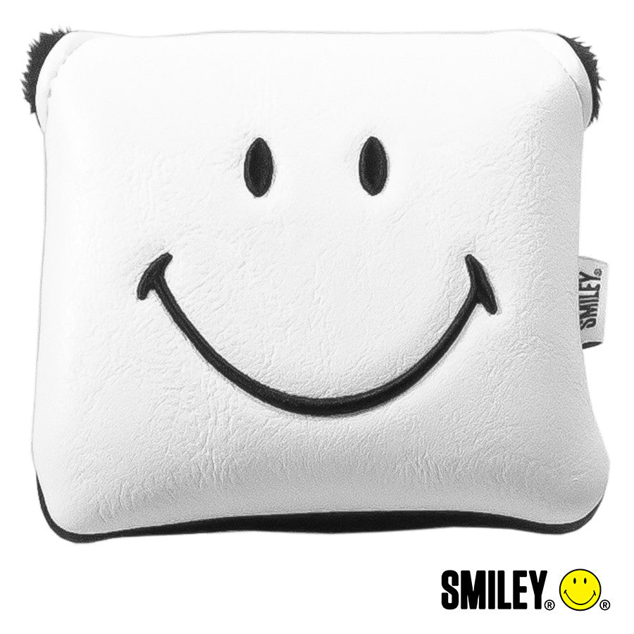 Smiley Original Spider Mallet Putter Cover. White.